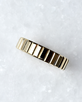 Flat Choco, 8mm x 1,70mm, veľ. 58, žlté Au 585/1000