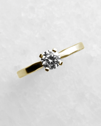Model K Cathedral, žlté Au 14kt + 2,0ct elongated cushion labgrown diamant